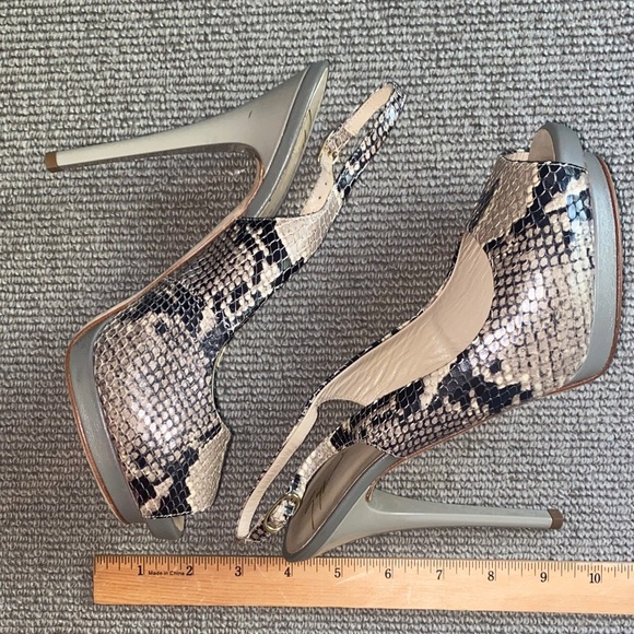 Giuseppe Zanotti Luxury Snakeskin Slingback Heels sz 38.5 - Picture 8 of 16